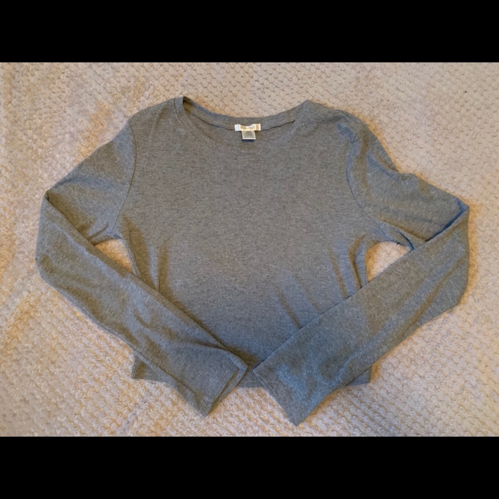 Bozzolo cotton long sleeve crop top